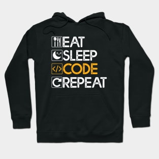 Eat Sleep Code Repeat Gift Coding Lovers Gift Hoodie